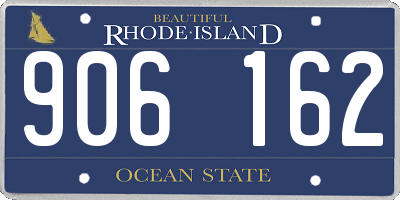 RI license plate 906162