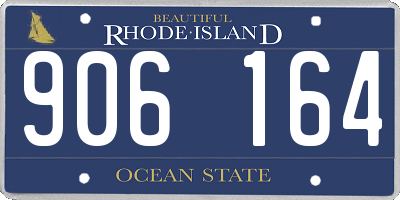 RI license plate 906164