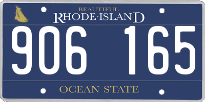 RI license plate 906165