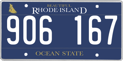 RI license plate 906167