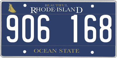 RI license plate 906168
