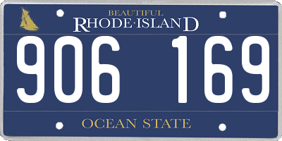 RI license plate 906169
