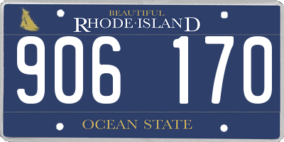 RI license plate 906170