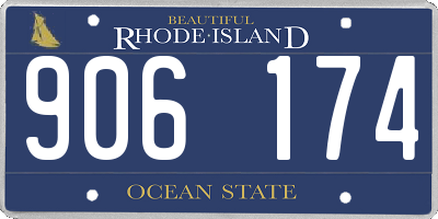 RI license plate 906174