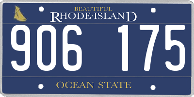 RI license plate 906175