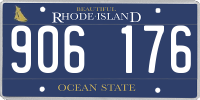 RI license plate 906176