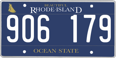 RI license plate 906179