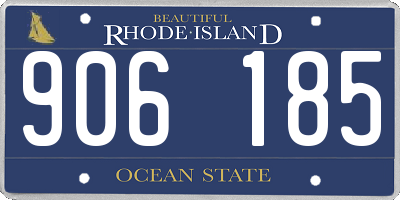 RI license plate 906185