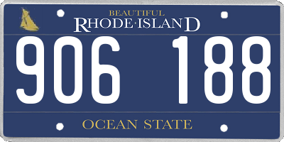 RI license plate 906188