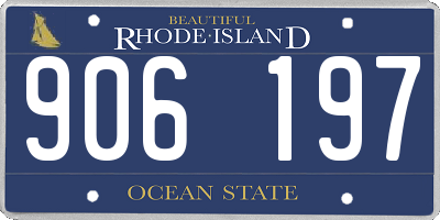 RI license plate 906197