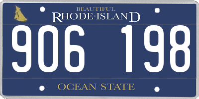 RI license plate 906198