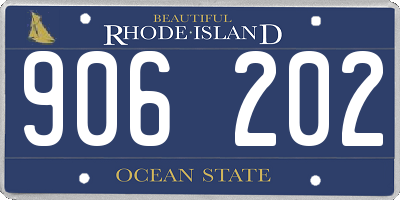 RI license plate 906202