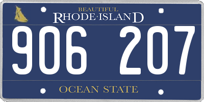 RI license plate 906207