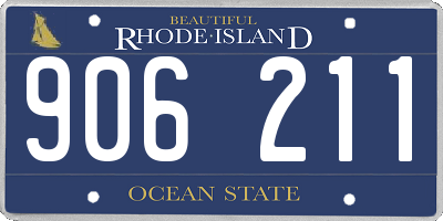 RI license plate 906211
