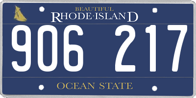 RI license plate 906217
