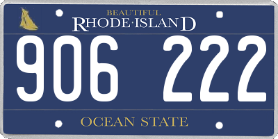 RI license plate 906222