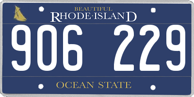 RI license plate 906229