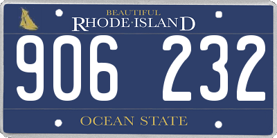 RI license plate 906232