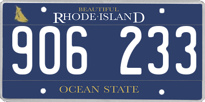 RI license plate 906233