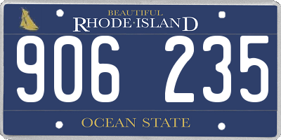 RI license plate 906235