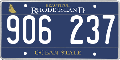 RI license plate 906237