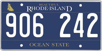 RI license plate 906242