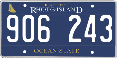 RI license plate 906243