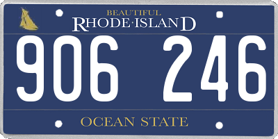 RI license plate 906246