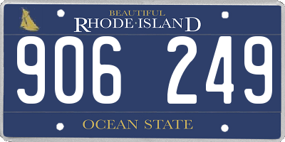 RI license plate 906249