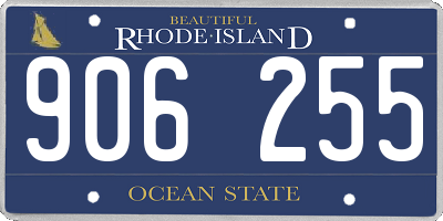RI license plate 906255