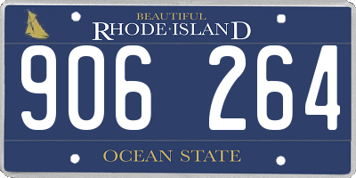 RI license plate 906264