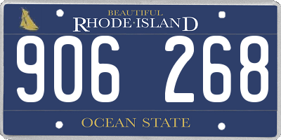 RI license plate 906268