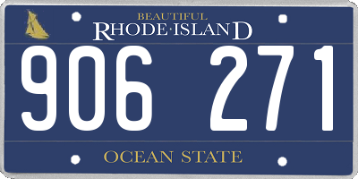 RI license plate 906271