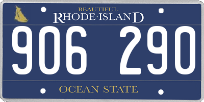RI license plate 906290