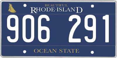 RI license plate 906291