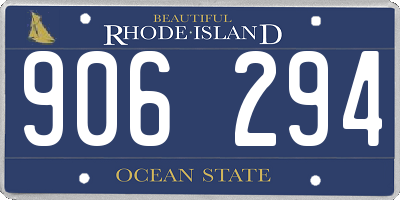RI license plate 906294