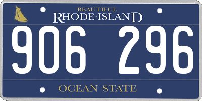 RI license plate 906296