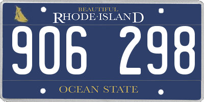 RI license plate 906298