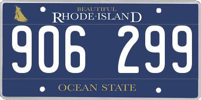 RI license plate 906299