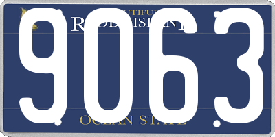 RI license plate 9063