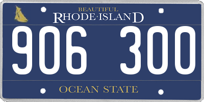 RI license plate 906300