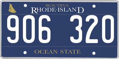 RI license plate 906320