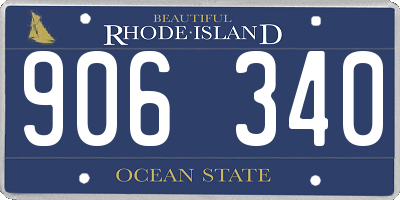 RI license plate 906340