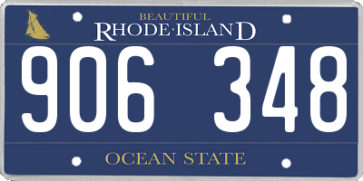 RI license plate 906348
