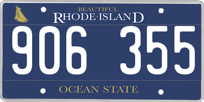 RI license plate 906355