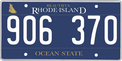 RI license plate 906370