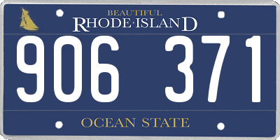 RI license plate 906371