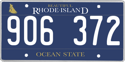 RI license plate 906372
