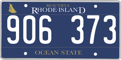 RI license plate 906373