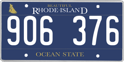 RI license plate 906376